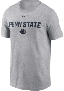 Nike Penn State Nittany Lions Grey Cotton Two Hit Short Sleeve T Shirt