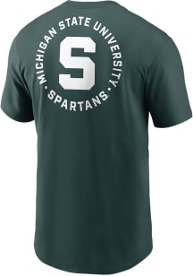 Nike Michigan State Spartans Green Cotton Two Hit Short Sleeve T Shirt