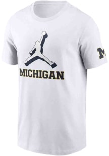 Nike Michigan Wolverines White Two Hit Short Sleeve T Shirt