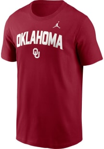 Nike Oklahoma Sooners Cardinal Stacked Logo Short Sleeve T Shirt