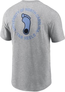 Nike North Carolina Tar Heels Grey Two Hit Short Sleeve T Shirt