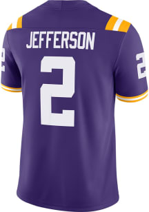 Justin Jefferson  Nike LSU Tigers Purple Football Justin Jefferson Vapor Football Jersey