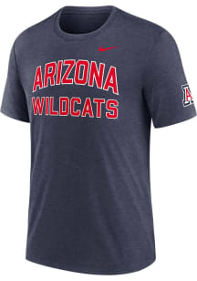 Nike Arizona Wildcats Navy Blue Triblend Two Hit Short Sleeve Fashion T Shirt