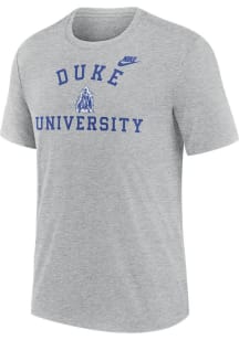Nike Duke Blue Devils Grey Triblend Short Sleeve Fashion T Shirt