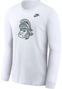 Nike Michigan State Spartans White Legacy Logo Long Sleeve T Shirt