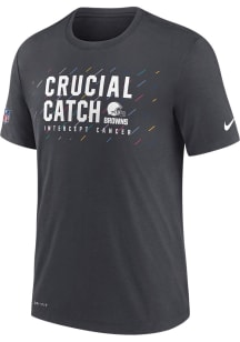Nike Cleveland Browns Anthracite CRUCIAL CATCH Short Sleeve T Shirt