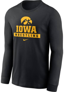 Nike Iowa Hawkeyes Black Cotton Long Sleeve T Shirt