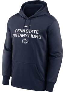 Nike Penn State Nittany Lions Mens Navy Blue Wordmark Hood