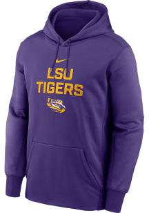 Nike LSU Tigers Mens Purple Wordmark Hood