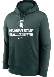 Nike Michigan State Spartans Mens Green Club Fleece Long Sleeve Hoodie