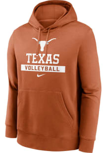 Nike Texas Longhorns Mens Burnt Orange Club Fleece Long Sleeve Hoodie