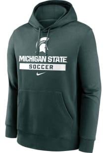 Nike Michigan State Spartans Mens Green Club Fleece Long Sleeve Hoodie