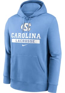Nike North Carolina Tar Heels Mens Light Blue Club Fleece Long Sleeve Hoodie