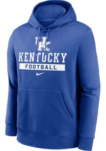Nike Kentucky Wildcats Mens Blue Club Fleece Long Sleeve Hoodie