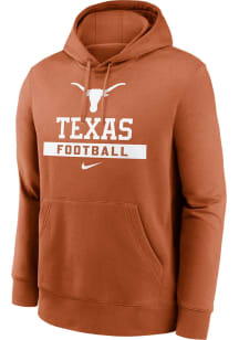Nike Texas Longhorns Mens Burnt Orange Club Fleece Long Sleeve Hoodie