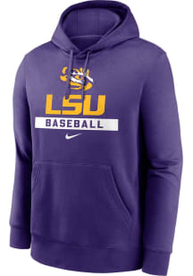 Nike LSU Tigers Mens Purple Club Fleece Long Sleeve Hoodie