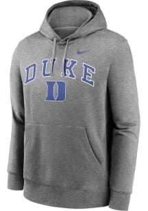 Nike Duke Blue Devils Mens Grey Club Fleece Long Sleeve Hoodie