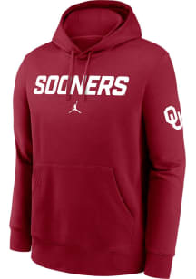 Nike Oklahoma Sooners Mens Cardinal Club Fleece Two Hit Long Sleeve Hoodie