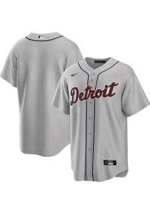 Detroit Tigers Mens Nike Replica Away Jersey - Grey