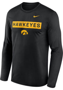 Nike Iowa Hawkeyes Black Legend Two Hit Long Sleeve T-Shirt