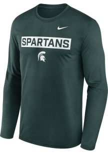 Nike Michigan State Spartans Green Legend Two Hit Long Sleeve T-Shirt