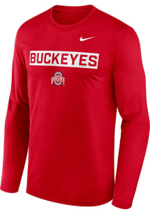 Nike Ohio State Buckeyes Red Legend Two Hit Long Sleeve T-Shirt