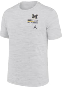 Nike Michigan Wolverines White Velocity Short Sleeve T Shirt