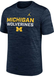 Nike Michigan Wolverines Blue Velocity Short Sleeve T Shirt