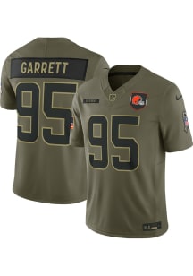 Myles Garrett Nike Cleveland Browns Mens Olive Salute to Service Limited Football Jersey