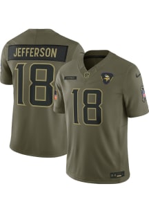 Justin Jefferson Nike Minnesota Vikings Mens Olive Salute to Service Limited Football Jersey
