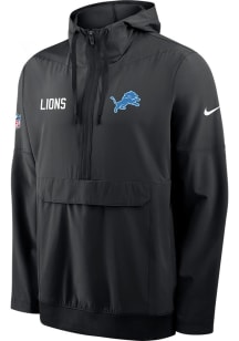 Nike Detroit Lions Mens Black Alternate Sideline Anorak Pullover Jackets