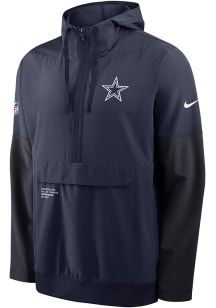 Nike Dallas Cowboys Mens Navy Blue Sideline Anorak Pullover Jackets