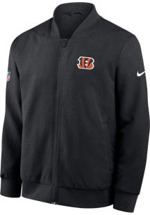 Nike Cincinnati Bengals Mens Black Sideline Bomber Medium Weight Jacket