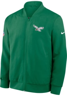 Nike Philadelphia Eagles Mens Kelly Green Sideline Bomber Medium Weight Jacket