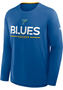 St Louis Blues Blue Authentic Pro Rink Long Sleeve T-Shirt