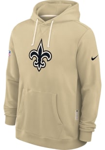 Nike New Orleans Saints Mens Gold Alternate Sideline Long Sleeve Hoodie