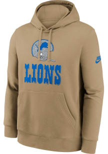 Nike Detroit Lions Mens Tan Rewind Club Long Sleeve Hoodie