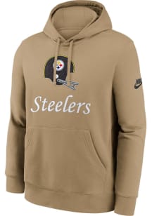 Nike Pittsburgh Steelers Mens Tan Rewind Club Long Sleeve Hoodie