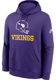 Nike Minnesota Vikings Mens Purple Rewind Club Long Sleeve Hoodie