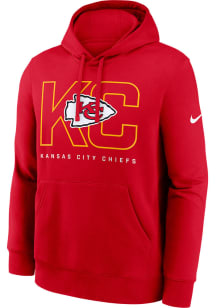 Nike Kansas City Chiefs Mens Red Club Long Sleeve Hoodie