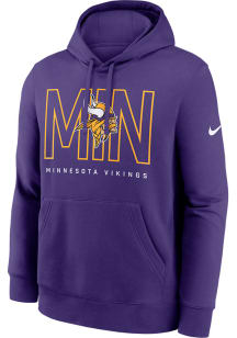 Nike Minnesota Vikings Mens Purple Club Long Sleeve Hoodie