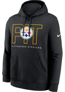 Nike Pittsburgh Steelers Mens Black Club Long Sleeve Hoodie
