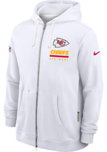 Nike Kansas City Chiefs Mens White Sideline Long Sleeve Full Zip Jacket