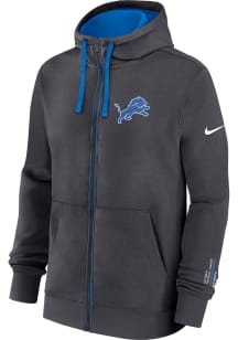 Nike Detroit Lions Mens Anthracite Club Long Sleeve Full Zip Jacket