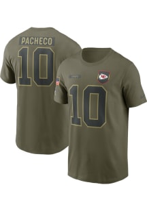 Isiah Pacheco Kansas City Chiefs Olive Salute to Service Short Sleeve Player T Shirt