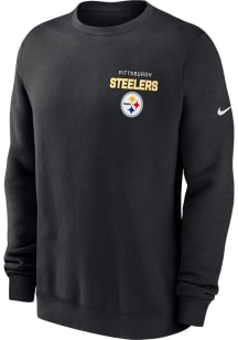 Nike Pittsburgh Steelers Mens Black Club Long Sleeve Crew Sweatshirt