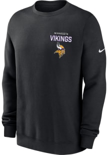 Nike Minnesota Vikings Mens Black Club Long Sleeve Crew Sweatshirt