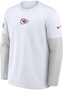 Nike Kansas City Chiefs Mens White Sideline Long Sleeve Sweatshirt