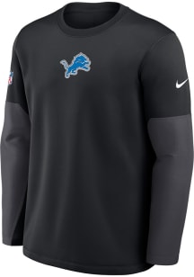 Nike Detroit Lions Mens Black Sideline Long Sleeve Sweatshirt