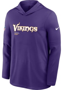 Nike Minnesota Vikings Mens Purple Sideline Long Sleeve Lightweight Hoodie
